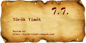 Török Timót névjegykártya